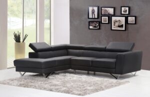 black sofa